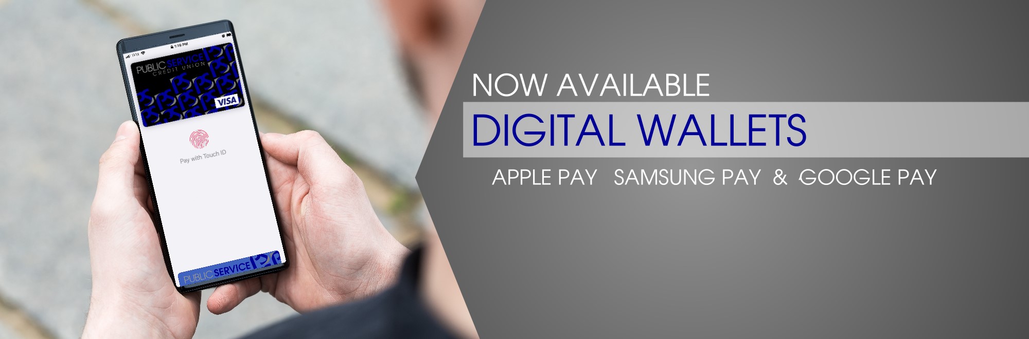 Now Available Digital Wallets Apple Pay Samsung Pay Google Pay